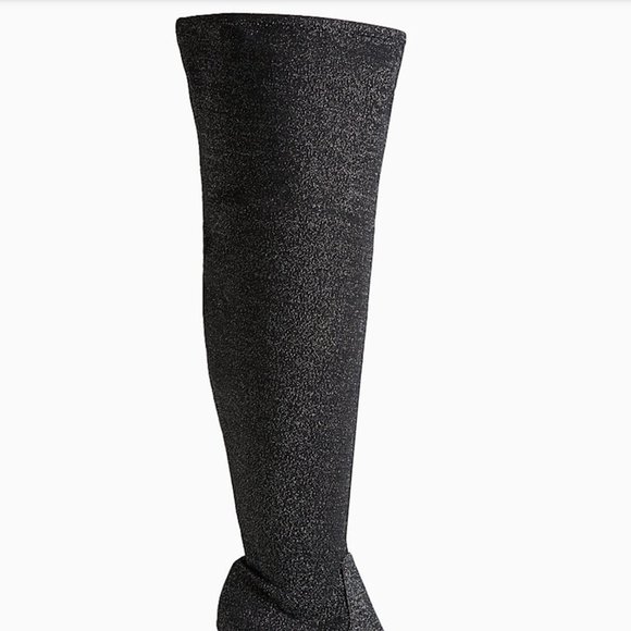 TORRID - Black Stretch Shimmer Pointed Toe Over The Knee Boot - Picture 6 of 7